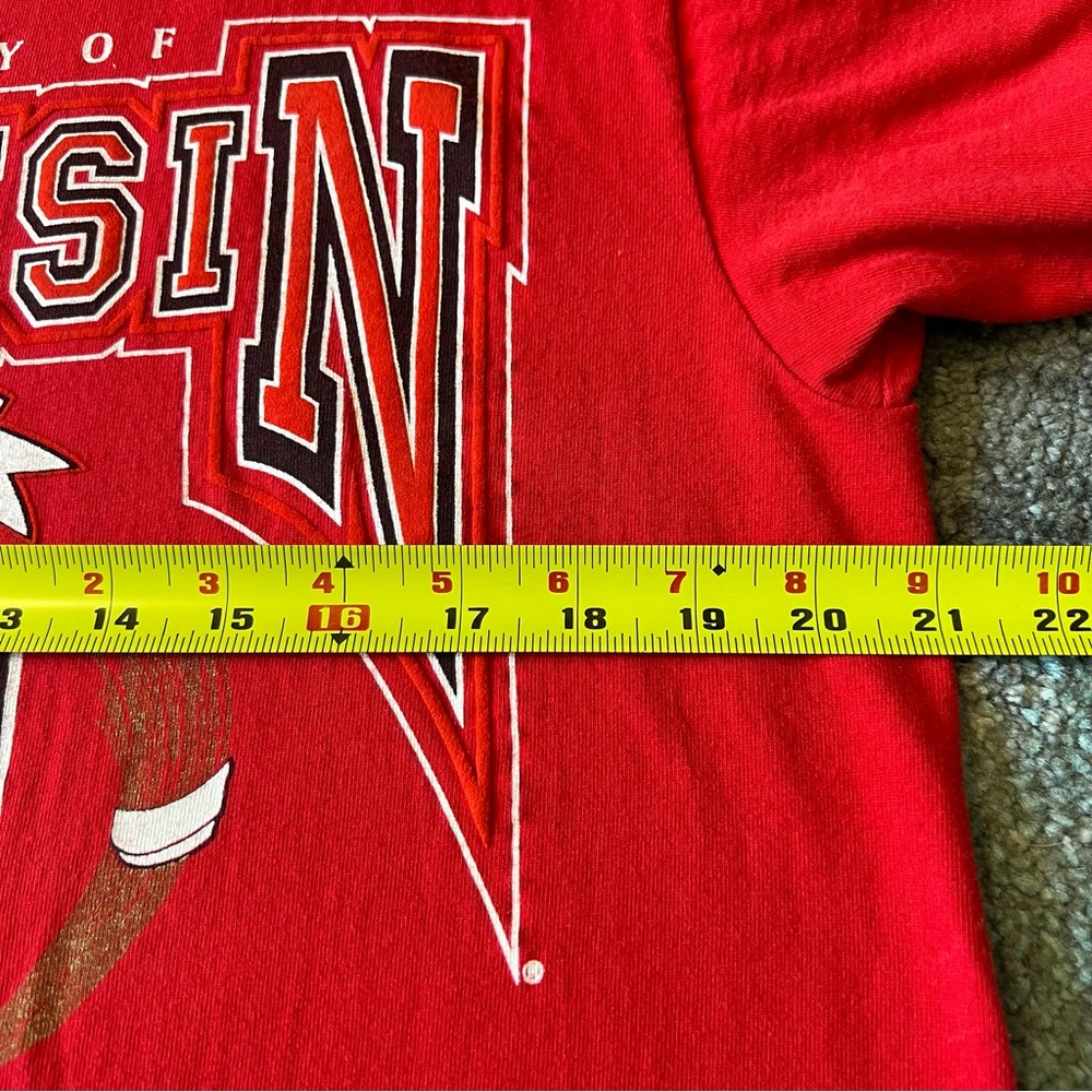 Vintage 90s Midwest Embroidery Wisconsin Badgers Bucky Shirt Large Single Stitch - Picture 10 of 13
